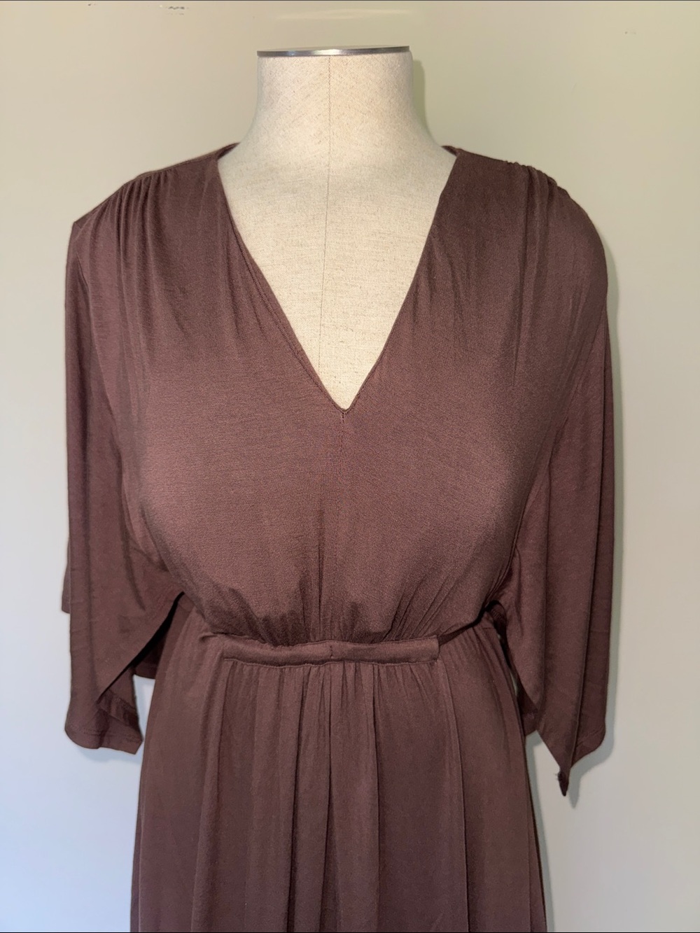 Soma Women’s Brown V-Neck Maxi Dress with built in bra - Picture 2 of 9